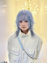 キイ 原宿 表参道(K.e.y)&nbsp;パールブルー／トリプルカラー／ショートウルフ／シャギーヘア