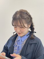 エウ(eu)&nbsp;編み込みツインヘア／お呼ばれヘア