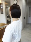 【 Blowfy 】ミニボブ 切りっぱなしボブ 透明感カラー