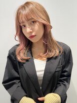 トリッカ シブヤ(TRICCA SHIBUYA)&nbsp;シースルーバング/インナーカラー/ミルクティーベージュ/渋谷