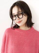 オルセン(OLSEN) ワンカールボブ オリーブベージュ 外はねボブ