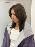 【YOKE】レイヤーカットくすみベージュニュアンスカラー20代