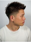 アップバング刈り上げショート