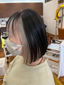 モップス アール(MOPS R) ショートボブ/インナーカラー