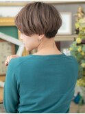 ★くすみベージュアッシュ刈り上げマッシュショート30代40代★1