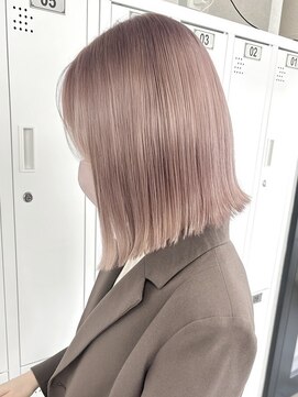 ツキ 横浜店(tuki) 韓国ミルクティーピンクアッシュベージュカラー横浜ケアブリーチ