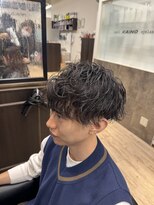 カイノオム 梅田(KAINO HOMME) マッシュ 波巻きパーマ ツーブロック