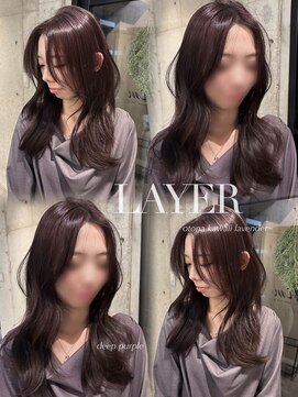 エイム(aim) ショコララベンダー/レイヤーカット/韓国ヘア