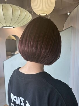 ルトワ(Lutowa) ダークパープル/ナチュラルショート/夏のヘアアレンジ/東広島