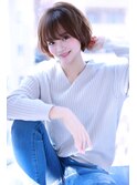 大人キレイ アッシュ小顔ショートボブ【Cirrus by Cloud zero】