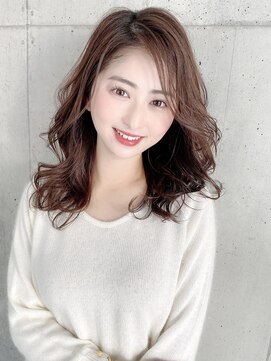 アール ヘアー デザイン(r hair design) 【r hair design】アッシュブラウン×ゆるふわセミロング