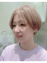 ピエドプールポッシュ(PiED DE POULE POCHE)&nbsp;ハイトーンクリアベージュ×ハンサムショート