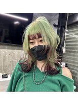 セレーネヘアー(Selene hair) lime×Bordeaux