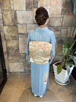 ドゥーク(dowku) 大人ノーブル着付け訪問着シンプル夜会巻き風アップヘア