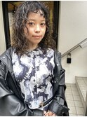 bibito ネオソバージュ くるくるミディアム　小顔ハードパーマ