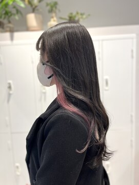 シュク 高円寺(SYUK) ピンクのインナーカラー/地毛風グレージュ【SYUK 高円寺 中野】