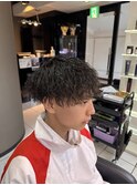 波巻きパーマ　ツイストスパイラル　メンズパーマ　メンズカット