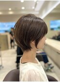 ショートボブ/顔周りカット/アッシュベージュ【SYUK 高円寺】