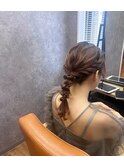 編みおろしスタイル　ヘアセット