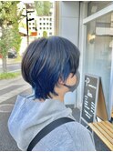 大人かわいいショートウルフマッシュウルフ前髪あり
