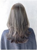 顔周りレイヤー韓国ヘア美髪くびれヘアロング_ba546212