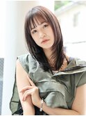シースルーバング/透明感/艶髪/ミディアムレイヤー/FIEL東戸塚