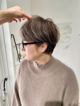 ジュベ 別府店(juve.) 別府ショートボブ顔まわりレイヤーカット髪質改善カラー30代