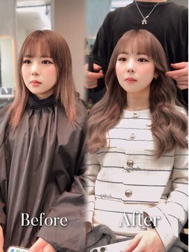 ラピス 福岡天神店(Lapis) ミルクティーグレージュ×エクステ80枚