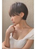 似合わせカット×ダークアッシュ×ショート/顔周り/ウルフカット