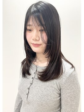 モリオフロムロンドン 松戸店(Morio from London) 【松戸 アイダ】大人可愛い黒髪レイヤー/セミロングレイヤー