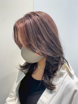 リコヘアー(LiCO HAIR) 那覇/イメチェン/ピンクベージュ/アンブレラカラー/前髪