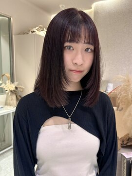 マイル 渋谷(mile) ブリーチなしカシスカラー