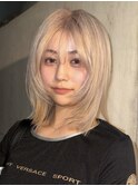 ブリーチ1回で叶うホワイトブロンド