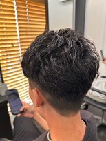 エクファ ヘア リゾート 大津 瀬田店(ex-fa hair resort)&nbsp;ミルクティーブロンド/ダークブルー/デジタルパーマ/大津/瀬田