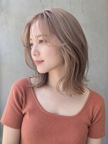 トリニティ(trinity) ブリーチ ハイライト フェイスフレーム ミルクティーベージュ