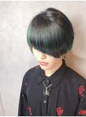 外ハネボブ/アッシユブラウン/ネオウルフ/デザインカラー