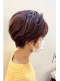 骨格矯正×エアリーショート/ピンクブラウン [各務原]