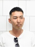 七三オールバックツイストパーマかき上げヘアコンマヘアa7