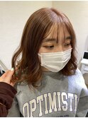 ブリーチ×暖色系ミルクティー