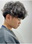 波巻きパーマツイストスパイラルパーママッシュメンズパーマ
