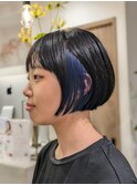 ブルーインナーボブ！