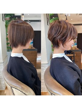 バンプ ギンザ(BUMP GINZA) 白髪ぼかしハイライト/絶壁解消/ひし形大人ショートボブ/聖