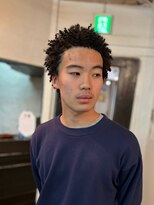 ビーバイエイトジェンツ(Bee by EIGHT GENTS)&nbsp;ダークアッシュアッシュブラックカルマパーマベリーショート