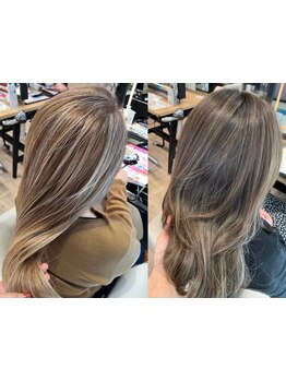 【白髪染めハイライトが大人気◎】白髪染めもオシャレに*大人女性にぴったりの薬剤でダメージレスに*[三鷹]