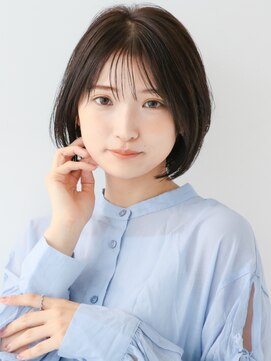 ニューヨークニューヨーク 寝屋川店(NYNY) くびレイヤーエモージュ前髪パーマグレーベージュレイヤーボブ