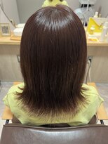 シルク(SILK)&nbsp;ミディアム/外ハネボブ/大人のピンクブラウン♪