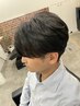 【新規】メンズカット+白髪染め+クイックマッサージシャンプー