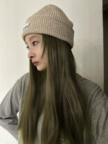 メゾンアクア 表参道(Maison ACQUA)&nbsp;☆ブリーチなしダブルカラー オリーブ オリーブベージュ ボブ