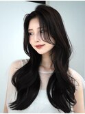 ロングレイヤーカットラベンダーグレーアッシュグレージュ美髪