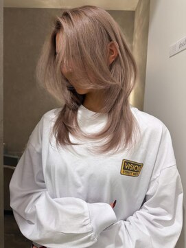 ラキング シガ(LAKING SHIGA) 1ブリーチミルクブラウンカラー×ナチュラルレイヤー